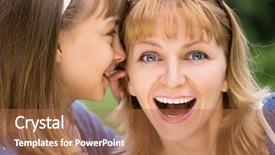  Presentation with portrait happy family smiling - Audience pleasing slide deck consisting of smiling mother and daughter whispering gossip - relationships and happiness concept a little girl telling her mother a secret portrait of happy family - sharing secrets outdoors at park backdrop and a red colored foreground