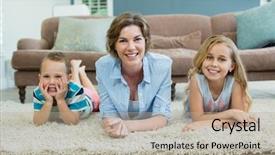  Presentation with mother son flowers - PPT layouts enhanced with smiling mother with her son background and a  colored foreground