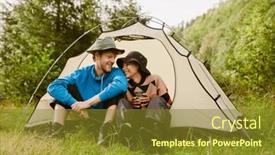  Presentation with green tea - Slide set having smiling-multinational-tourist-couple-wearing background and a tawny brown colored foreground