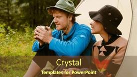  Presentation with green tea - Presentation consisting of smiling-multinational-tourist-couple-wearing background and a tawny brown colored foreground