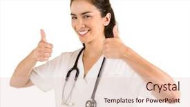  Presentation with nursing to nurse communication - Amazing presentation having smiling nurse with thumbs up backdrop and a lemonade colored foreground