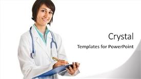  Presentation with monarch butterfly isolated on white - Slides enhanced with smiling nurses doctors - female doctor isolated on white background and a  colored foreground