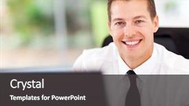  Presentation with smiling kids at summer camp - Slides having smiling office worker looking background and a dark gray colored foreground