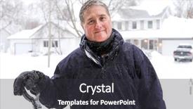  Presentation with uae old man - Audience pleasing theme consisting of smiling older man shoveling snow backdrop and a dark gray colored foreground