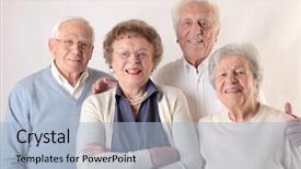  Presentation with smiling little girl - Theme enhanced with smiling oldies background and a light blue colored foreground