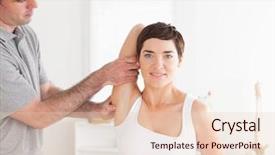  Presentation with supervision - Colorful PPT layouts enhanced with smiling patient doing some exercises backdrop and a lemonade colored foreground