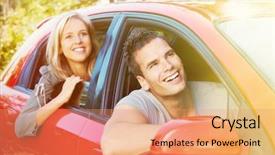  Presentation with rally - Colorful theme enhanced with looks over her glasses backdrop and a  colored foreground.
