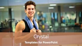  Presentation with trainer - Slides having smiling-personal-trainer background and a coral colored foreground