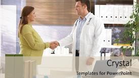  Presentation with pregnant woman cleaning - PPT theme consisting of smiling pregnant woman shaking hands background and a  colored foreground