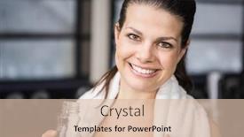  Presentation with pregnant - Beautiful slides featuring smiling pregnant woman showing thumb up at the gym backdrop and a lemonade colored foreground