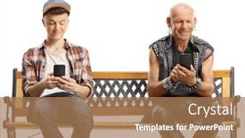  Presentation with punk - Slide deck consisting of smiling-punk-and-a-young background and a coral colored foreground