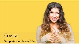  Presentation with winter - Cool new PPT theme with smiling relaxed and cheerful success backdrop and a  colored foreground