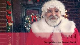  Presentation with christmas magic - Slide deck featuring smiling-santa-claus-in-magic background and a red colored foreground