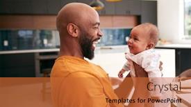  Presentation with african american baby - Presentation with smiling-stay-at-home-african background and a red colored foreground