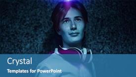  Presentation with adolescence - Slides featuring smiling-teenage-boy-with-headphones background and a teal colored foreground