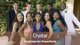  Presentation with teenagers - Colorful slide set enhanced with smiling teenagers dressed for school backdrop and a tawny brown colored foreground