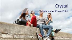  Presentation with holidays - PPT theme enhanced with boobs - summer holidays and teenage concept background and a sky blue colored foreground