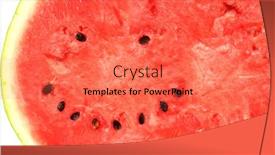  Presentation with red banner - Slide deck with smiling-watermelon-horizontal-banner background and a coral colored foreground
