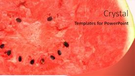 Presentation with red banner - Beautiful slides featuring smiling-watermelon-horizontal-banner backdrop and a red colored foreground