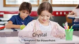  Presentation with classmates - Colorful theme enhanced with smiling while drawing at desk backdrop and a  colored foreground