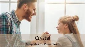  Presentation with wrestling - Colorful PPT layouts enhanced with happy father's day dad backdrop and a coral colored foreground