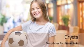  Presentation with soccer coaching - Audience pleasing presentation consisting of smiling with a confident smile backdrop and a  colored foreground