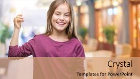  Presentation with blank - Presentation theme consisting of smiling with a confident smile background and a  colored foreground