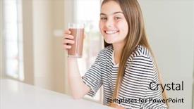  Presentation with young children - Presentation theme having smiling with a confident smile background and a soft green colored foreground