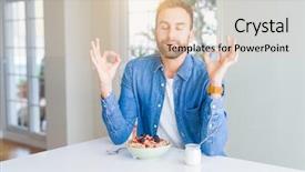  Presentation with breakfast - Amazing theme having smiling with eyes closed backdrop and a lemonade colored foreground