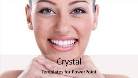  Presentation with teeth whitening - Cool new slide deck with smiling with healthy perfect teeth backdrop and a lemonade colored foreground