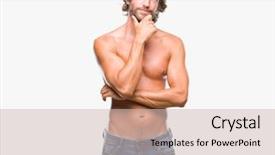  Presentation with sexy - Presentation enhanced with smiling with thoughtful face doubt background and a soft green colored foreground