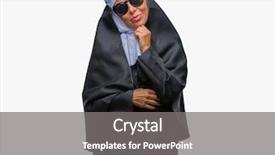  Presentation with nun - Presentation theme featuring smiling with thoughtful face doubt background and a  colored foreground