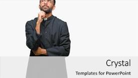  Presentation with dove catholic - Slide set featuring smiling with thoughtful face doubt background and a  colored foreground