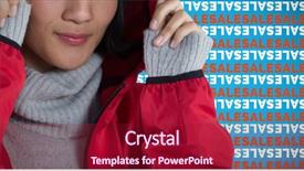  Presentation with animation - Cool new presentation with smiling woman in hooded jacket backdrop and a crimson colored foreground