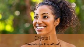  Presentation with black girl - PPT theme with smiling-woman-in-swimsuit-bikini background and a red colored foreground