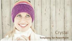  Presentation with colorful hands - Audience pleasing slide set consisting of smiling woman with a colorful hat and a cup in her hands against wooden background backdrop and a lemonade colored foreground