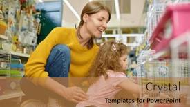  Presentation with rodent - PPT theme with smiling-woman-with-her-daughter background and a coral colored foreground