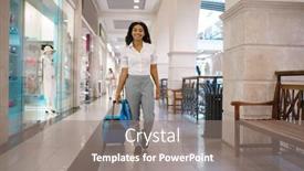  Presentation with tax - Theme enhanced with smiling-woman-with-suitcase background and a gray colored foreground