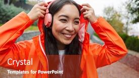  Presentation with asian music - Theme enhanced with smiling-young-asian-woman-wearing background and a crimson colored foreground