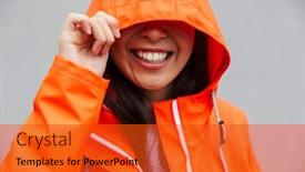  Presentation with asian - Theme with smiling-young-asian-woman-wearing background and a red colored foreground