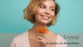  Presentation with blue flower - 