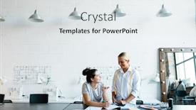  Presentation with tailoring - PPT layouts enhanced with smiling-young-colleagues-discussing-sketches background and a white colored foreground