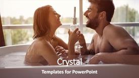  Presentation with forbidden love - Presentation theme consisting of smiling young couple in love background and a tawny brown colored foreground