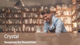  Presentation with harry potter - Presentation theme featuring behind a potter's wheel background and a  colored foreground