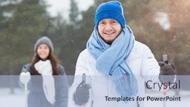  Presentation with gold man smile - Presentation enhanced with smiling-young-man-in-blue background and a light blue colored foreground