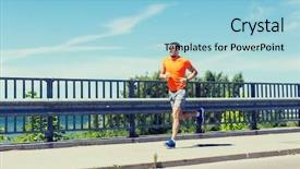  Presentation with young healthy people - Presentation theme consisting of smiling young man with heart background and a light blue colored foreground