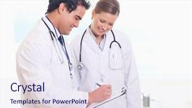  Presentation with cyber security medicine medical - Colorful slide set enhanced with smiling young medical staff working backdrop and a  colored foreground