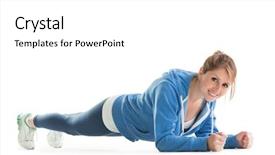  Presentation with posture - Audience pleasing presentation consisting of smiling young woman in basic backdrop and a  colored foreground