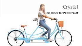  Presentation with clothes - Slides with smiling-young-woman-in-casual background and a white colored foreground