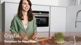  Presentation with avocado - Cool new presentation design with smiling-young-woman-making-delicious backdrop and a tawny brown colored foreground